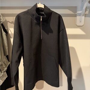 Zara Women Side Slit Quarter Zip Poncho — Medium